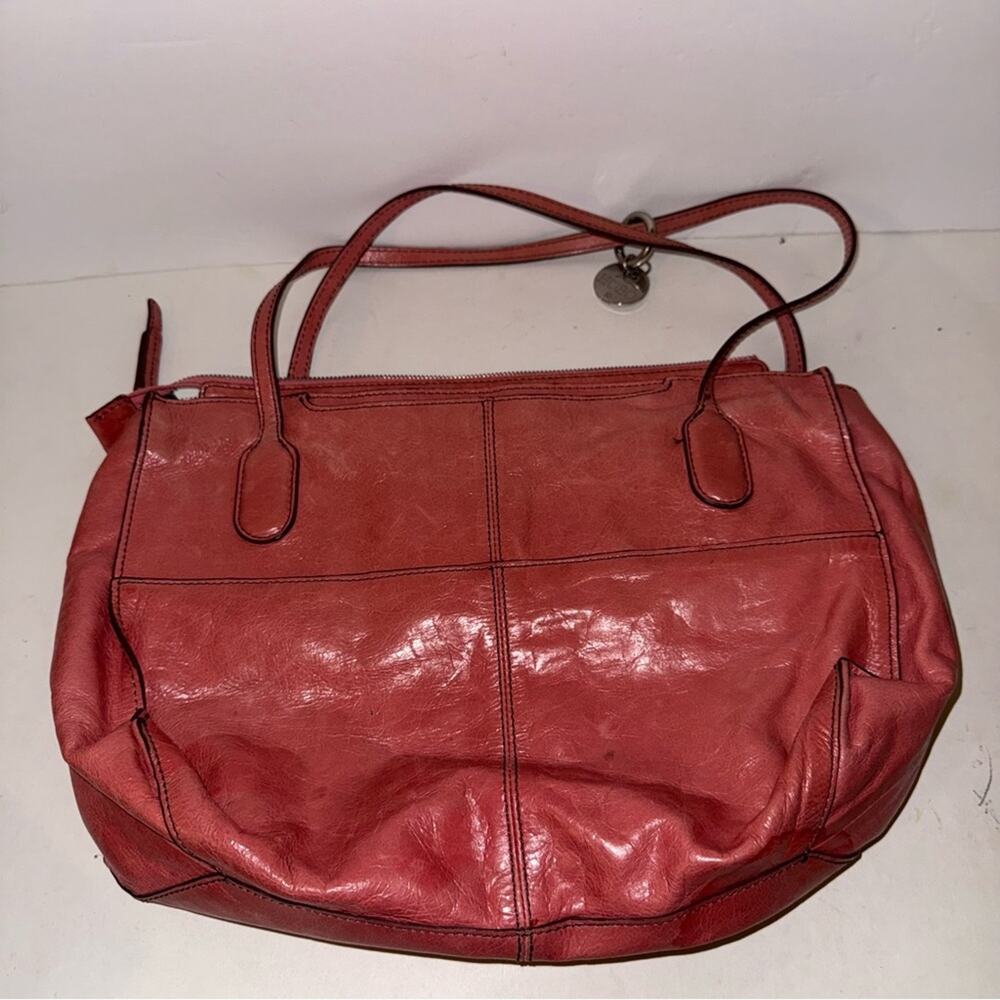 HOBO Red Leather Shoulder Bag - Picture 4 of 5